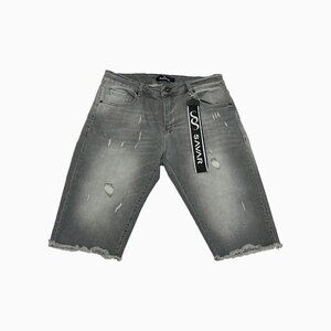 Savar Men's Ripped Light Grey Shorts (Brand New)